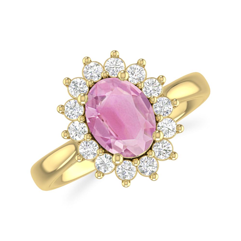 Yellow Gold - Pink Tourmaline