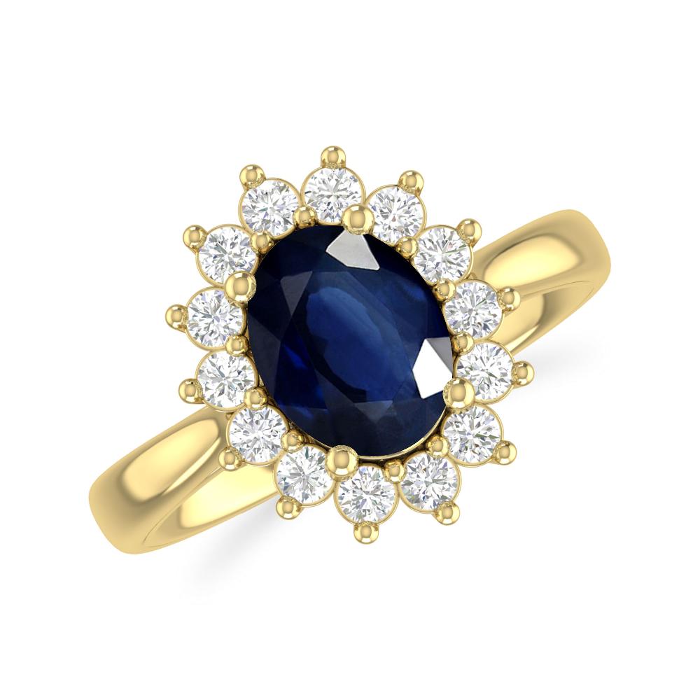 Yellow Gold - Sapphire