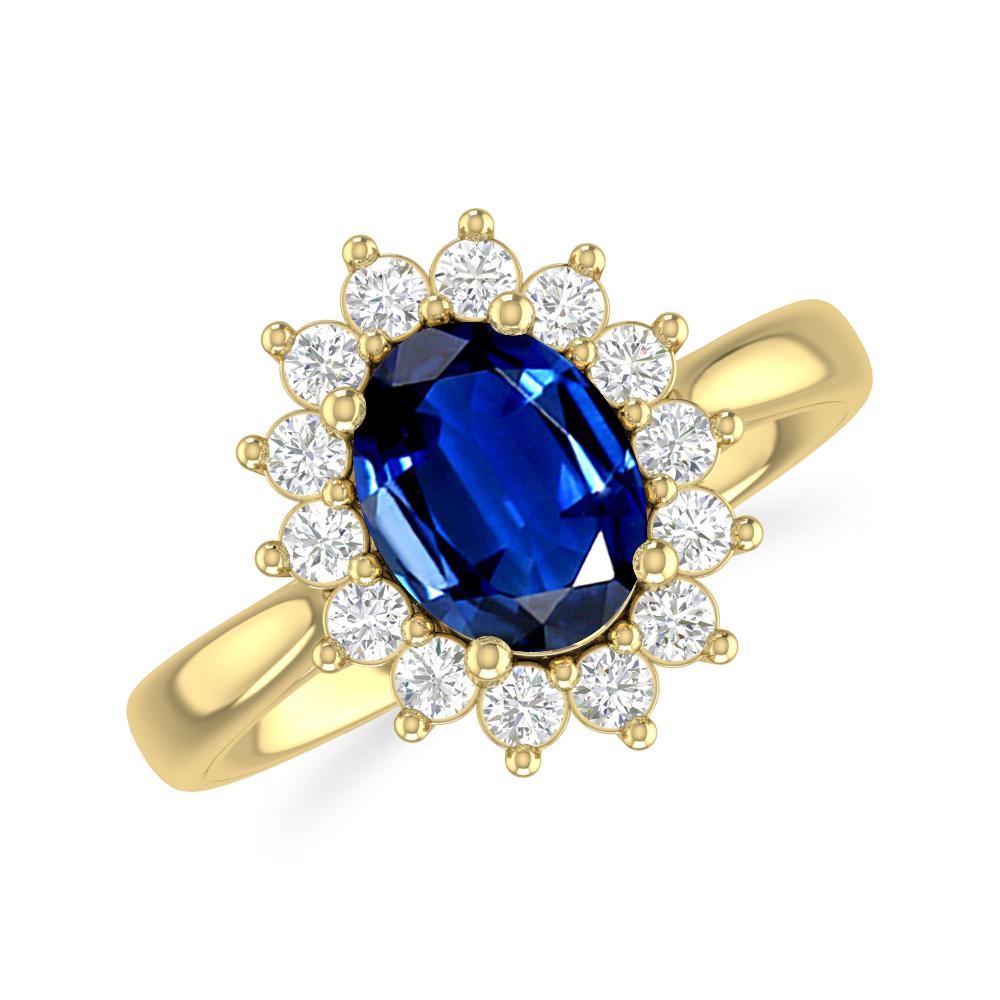 Yellow Gold - Sapphire