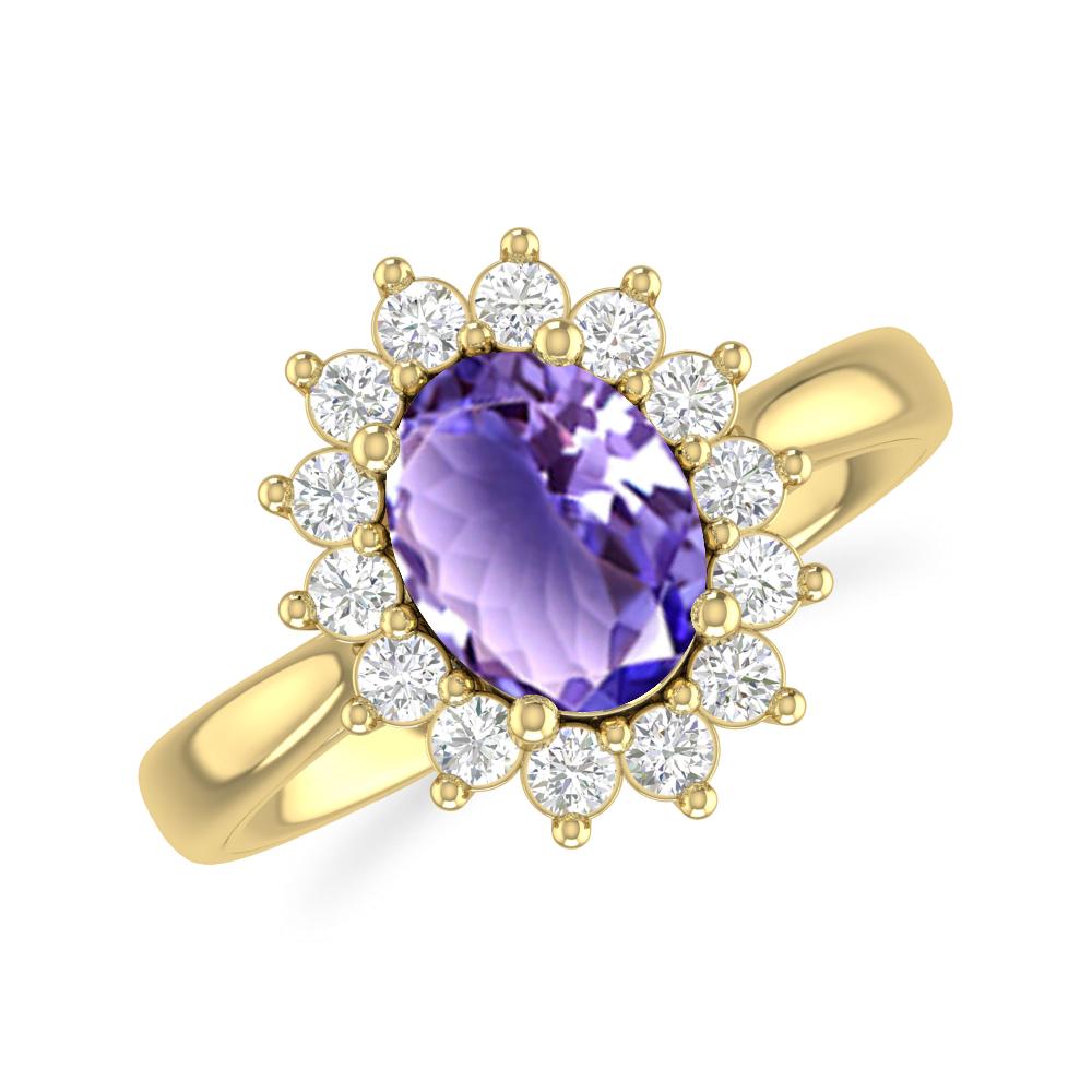 Yellow Gold - Tanzanite