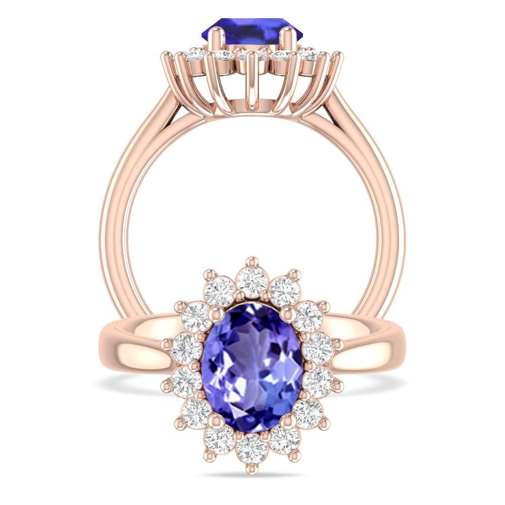 Rose Gold - Tanzanite