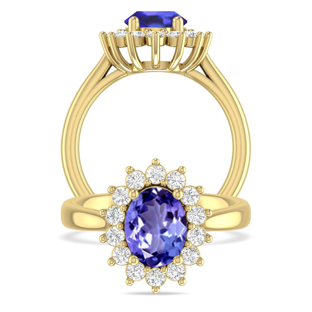 Yellow Gold - Tanzanite
