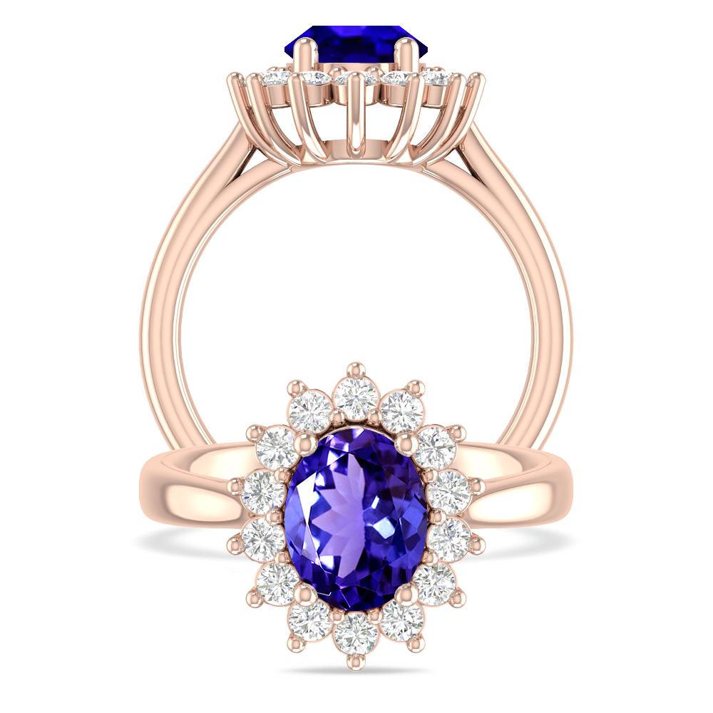 Rose Gold - Tanzanite