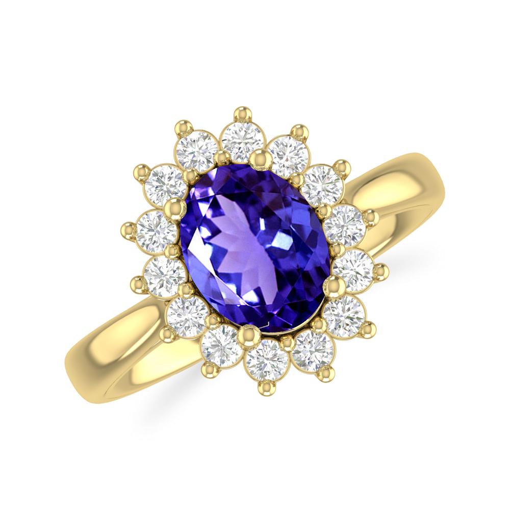 Yellow Gold - Tanzanite