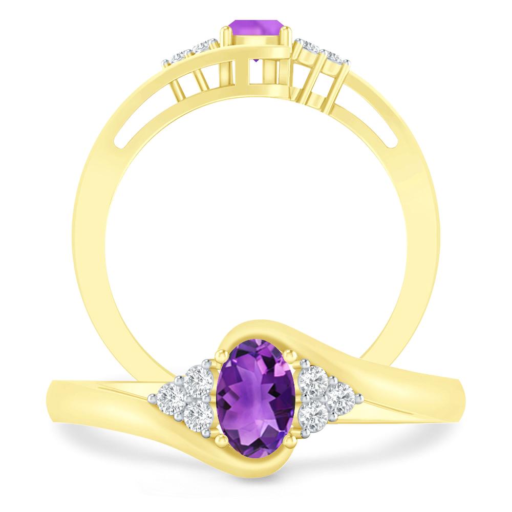 Yellow Gold - Amethyst