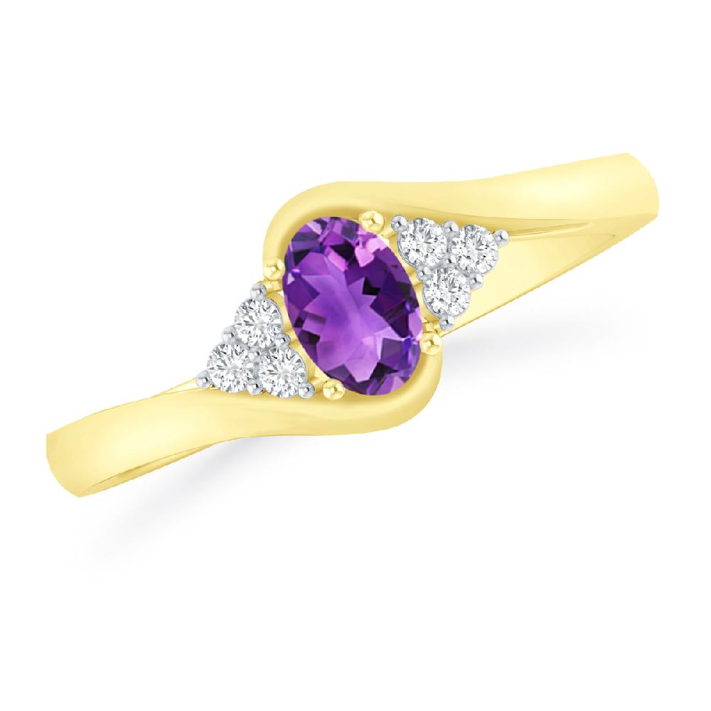 Yellow Gold - Amethyst