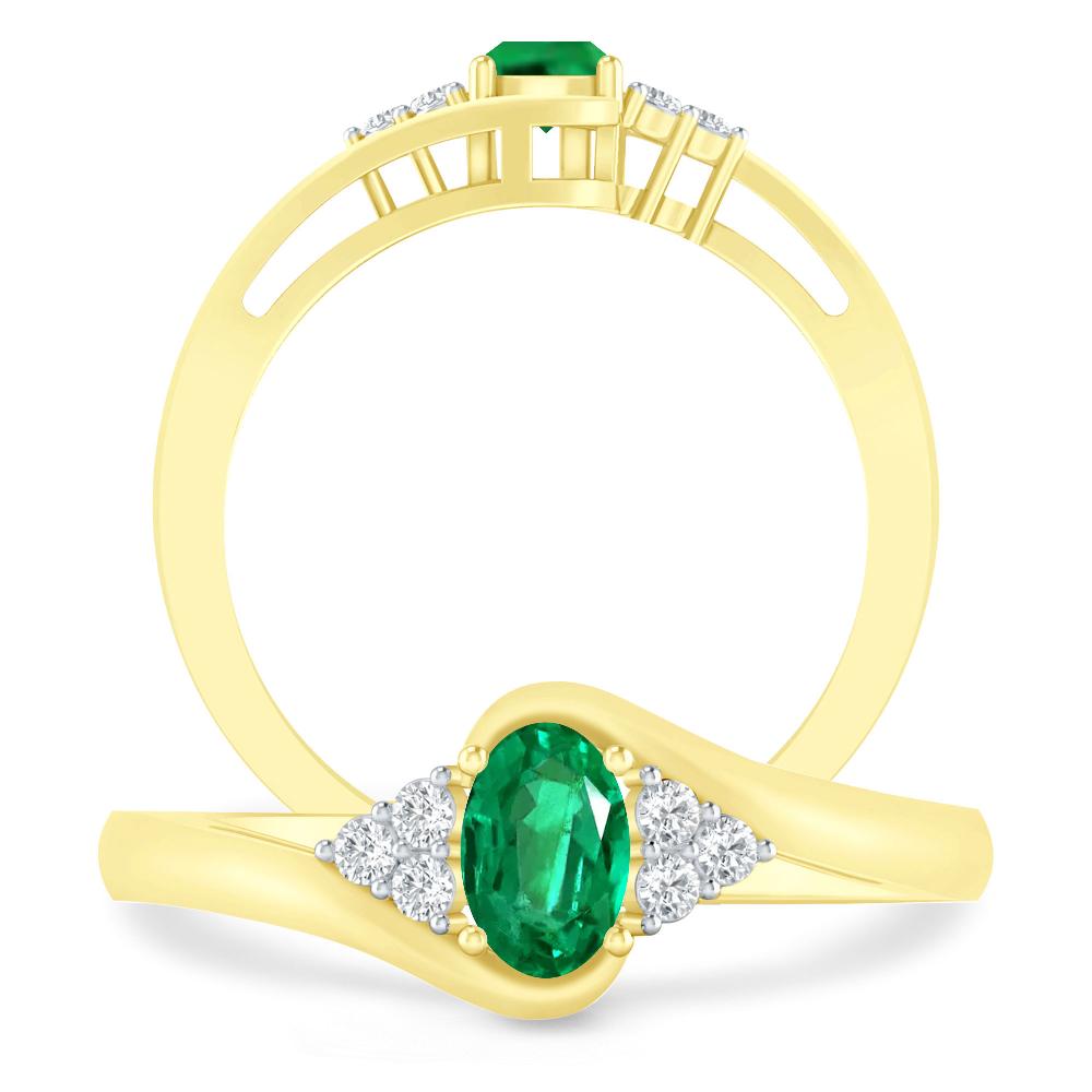 Yellow Gold - Emerald
