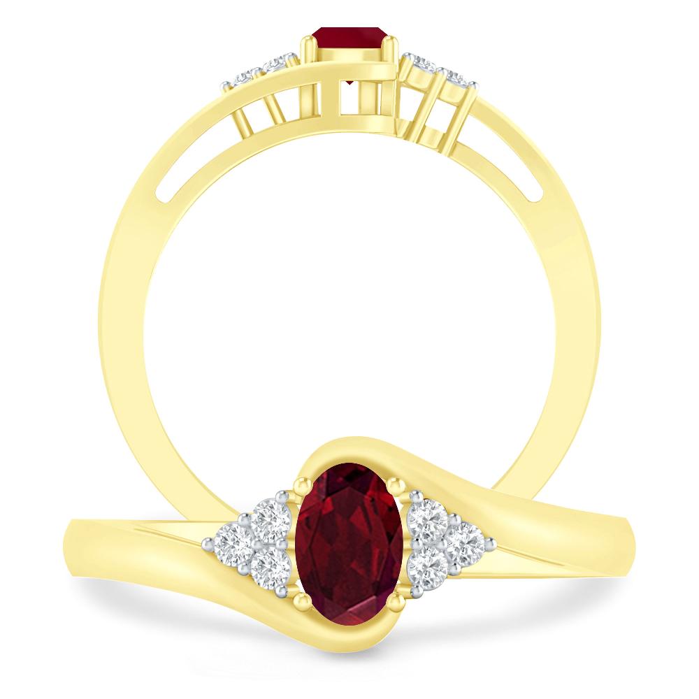 Yellow Gold - Garnet