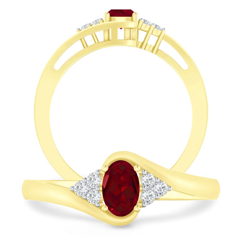 Yellow Gold - Garnet