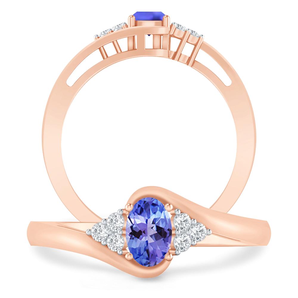 Rose Gold - Tanzanite