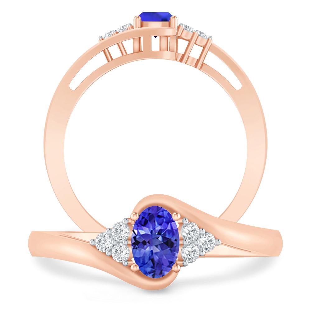 Rose Gold - Tanzanite