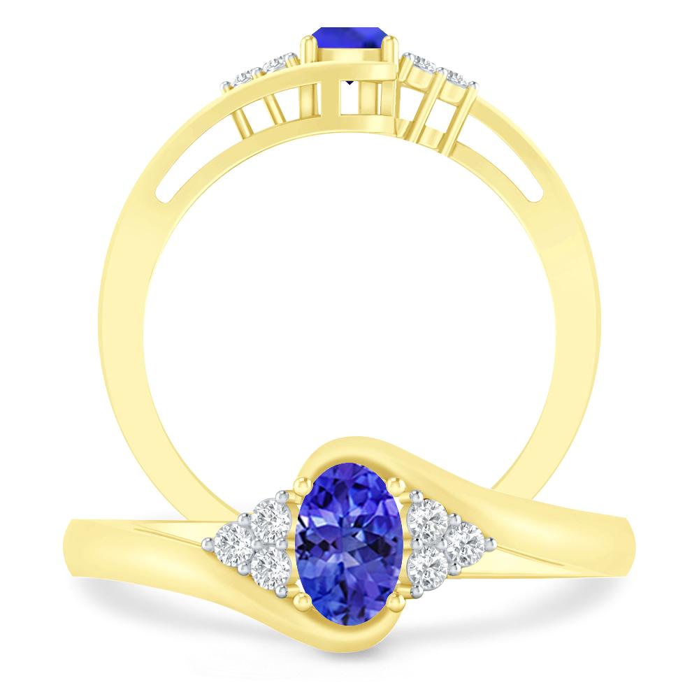 Yellow Gold - Tanzanite