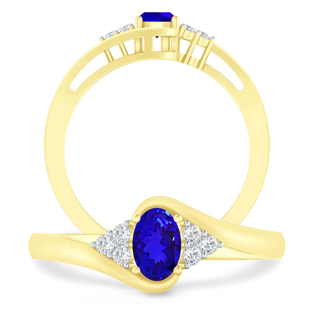 Yellow Gold - Tanzanite