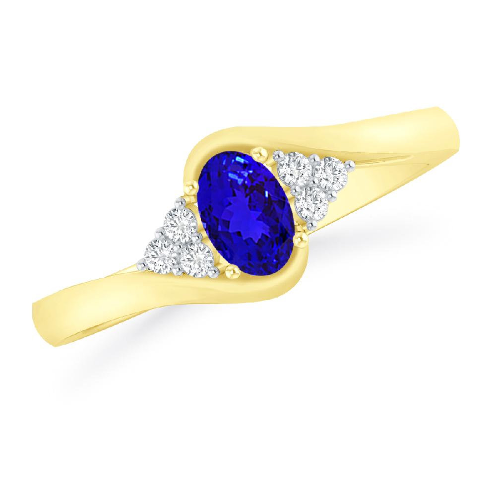 Yellow Gold - Tanzanite