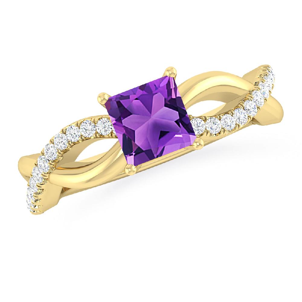 Yellow Gold - Amethyst