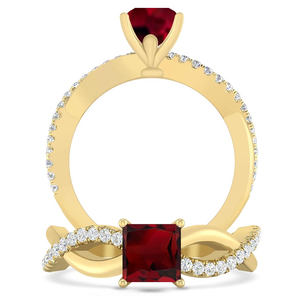 Yellow Gold - Garnet