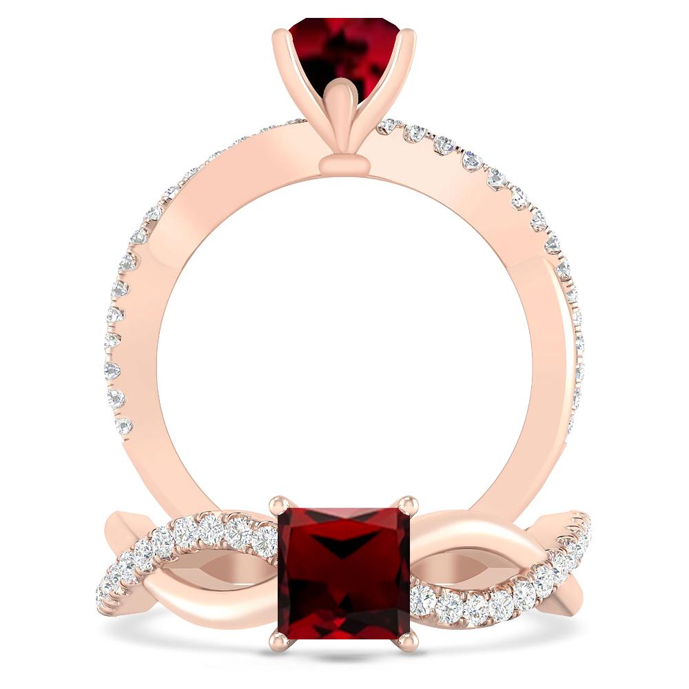 Rose Gold - Garnet