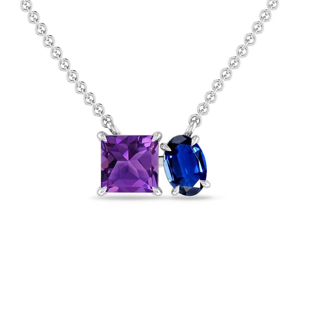 White Gold - Amethyst - Saphire