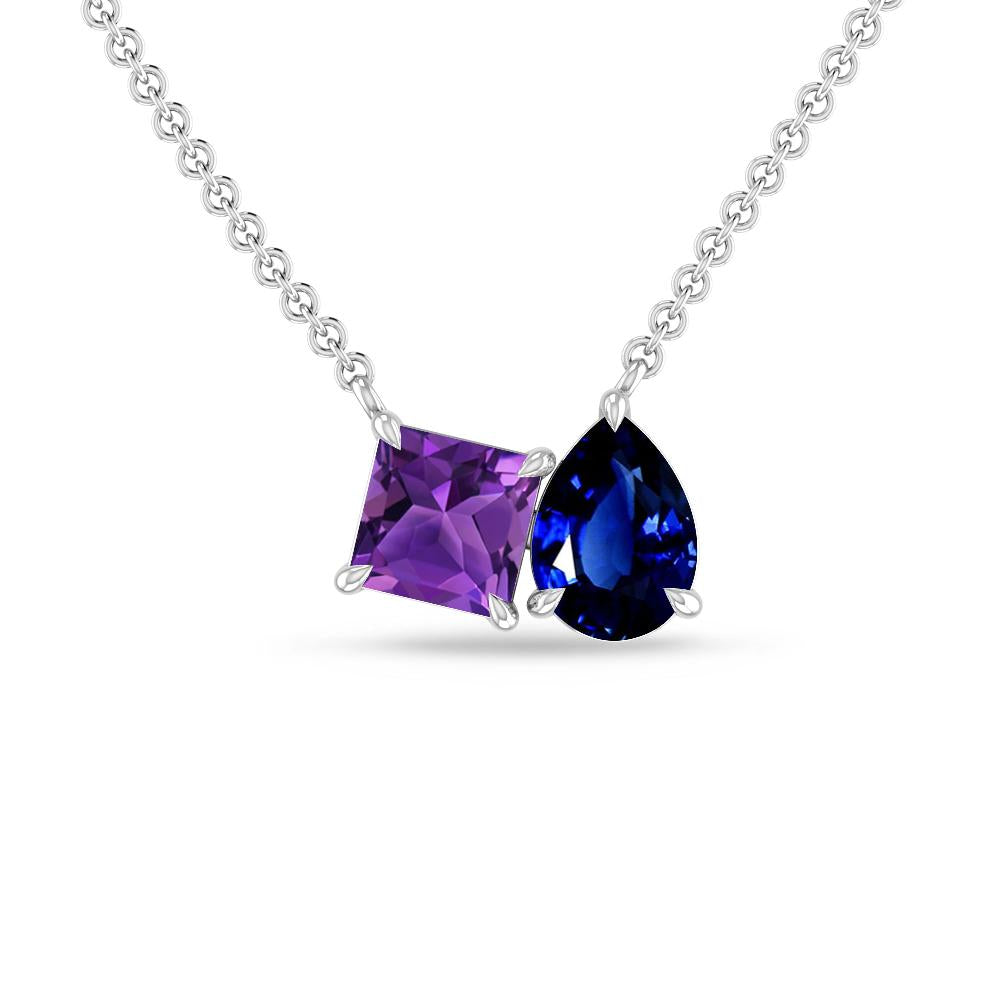 White Gold - Amethyst - Saphire