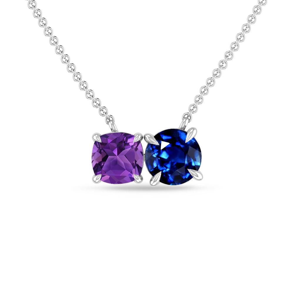 White Gold - Amethyst - Saphire