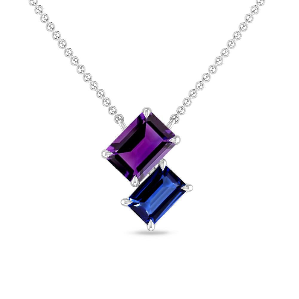 White Gold - Amethyst - Sapphire