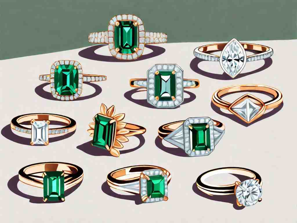 Sparkling Emeralds: 8 Dazzling Diamond Rings to Adorn Your Fingers