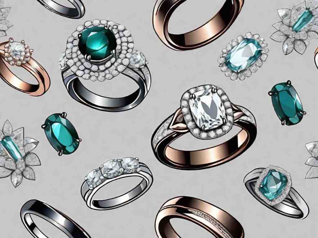 Sparkling Gemstone Engagement Bands