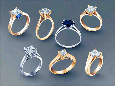 Sapphire Sparkle: Unique Customer Engagement Rings with Accents