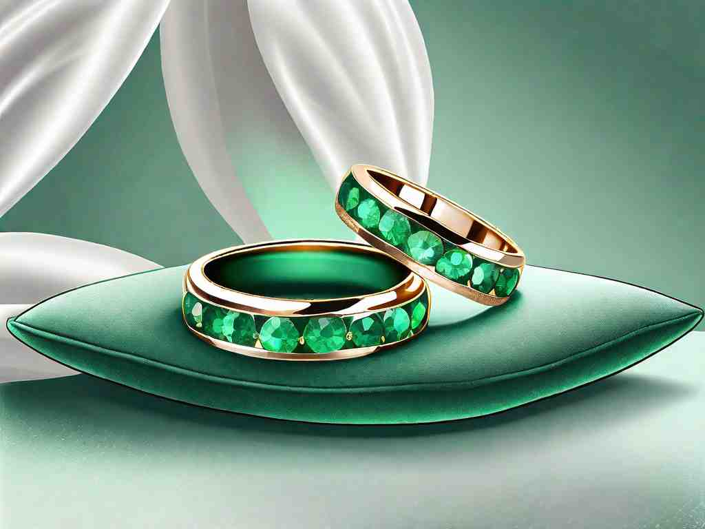 Sparkling Emerald: Unique Wedding Bands for Your Big Day