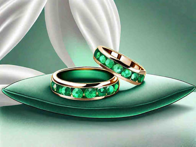 Sparkling Emerald: Unique Wedding Bands for Your Big Day