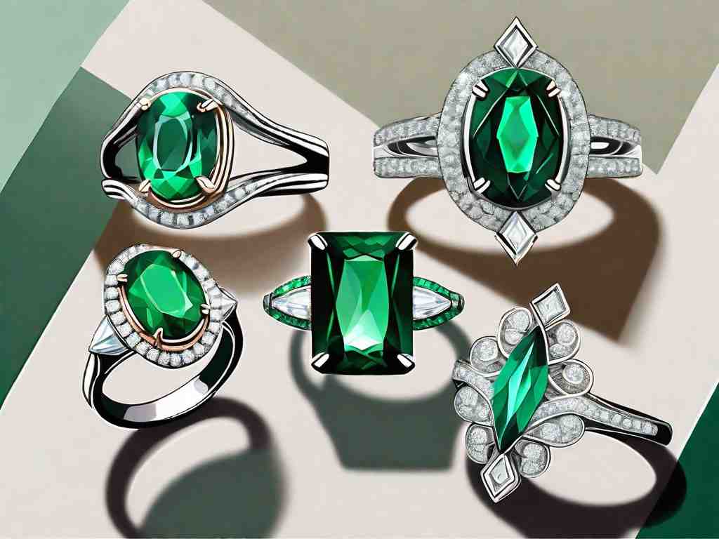 Sparkling Emerald and Diamond Ring Collection: 8 Breathtaking Designs