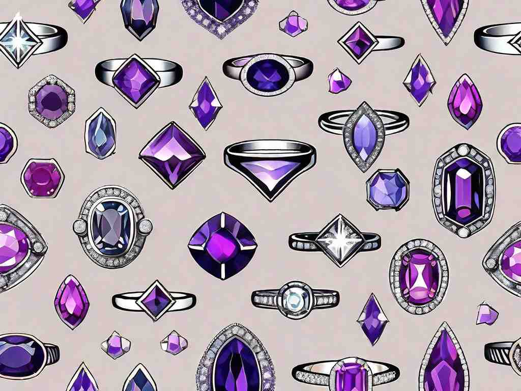 Purple Sparkle: Captivating Engagement Rings