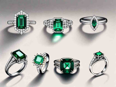 Sparkling Emerald and Diamond Rings: A Collection of 8 Breathtaking Pieces