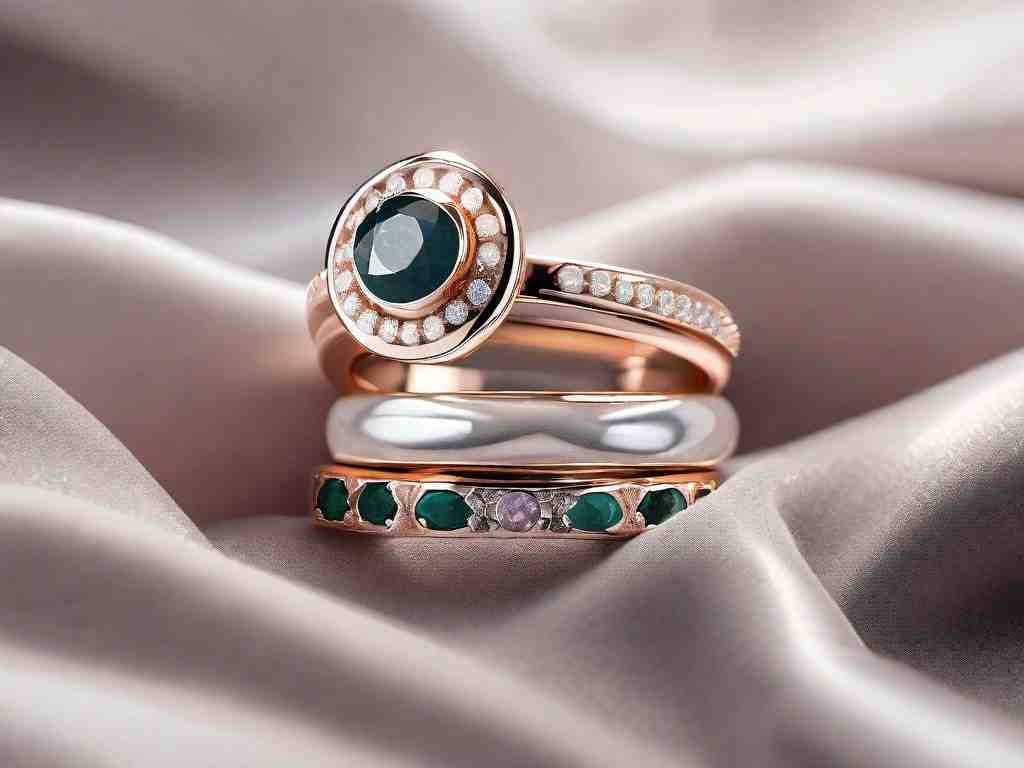 Stunning Stacked Rings for Your Wedding Day Glow