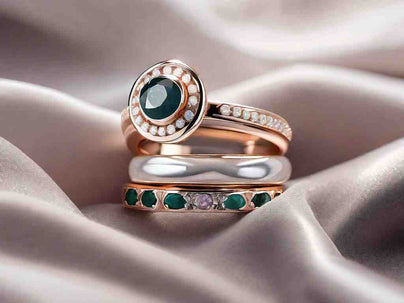 Stunning Stacked Rings for Your Wedding Day Glow