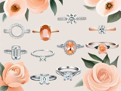 14 Stunning Peach Engagement Rings to Pin on Your Wedding Inspiration Board