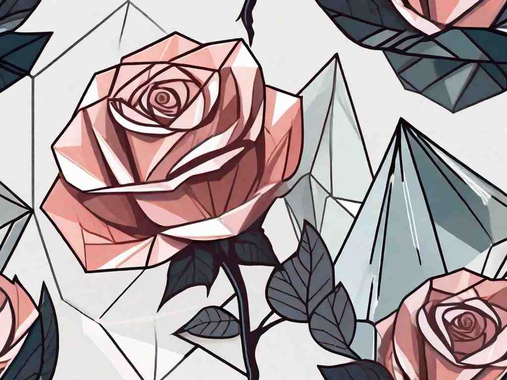 What are rose-cut diamonds, and how do they resemble rose petals?