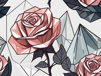 What are rose-cut diamonds, and how do they resemble rose petals?