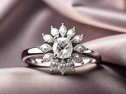 A Sparkling Flower Diamond Ring for Your Special Occasion