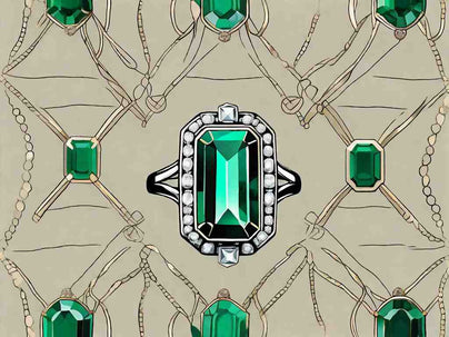 A Timeless Look: Emerald Ring with Baguettes