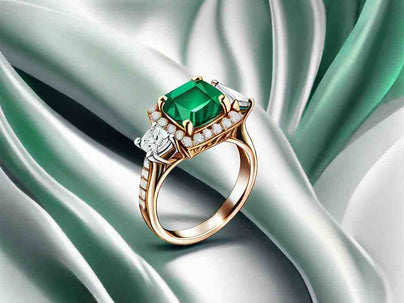 A Stunning Emerald and Diamond Wedding Ring for Your Special Day