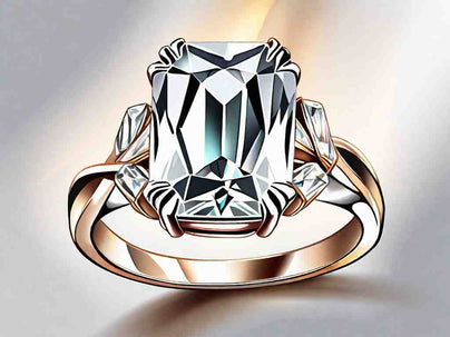Radiant Cut Diamond Rings with an Elongated Twist