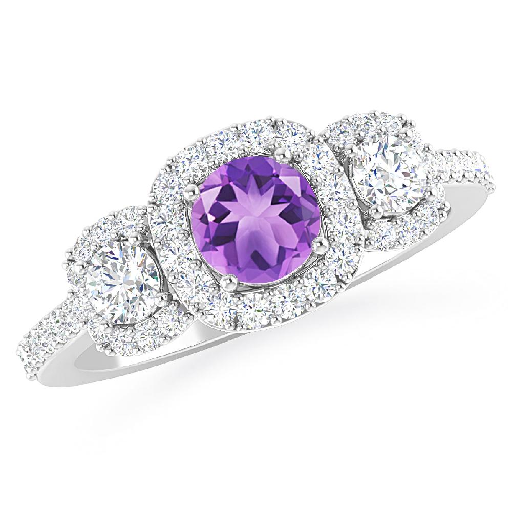 White Gold - Amethyst