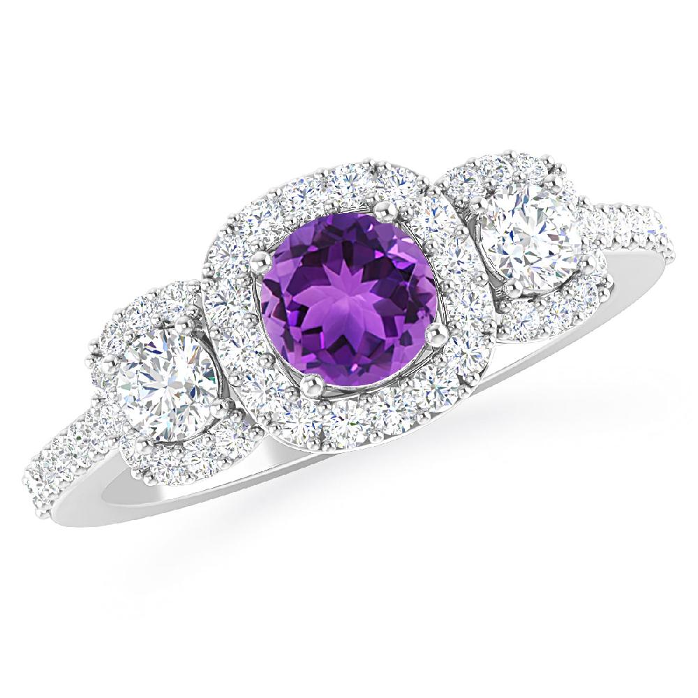 White Gold - Amethyst