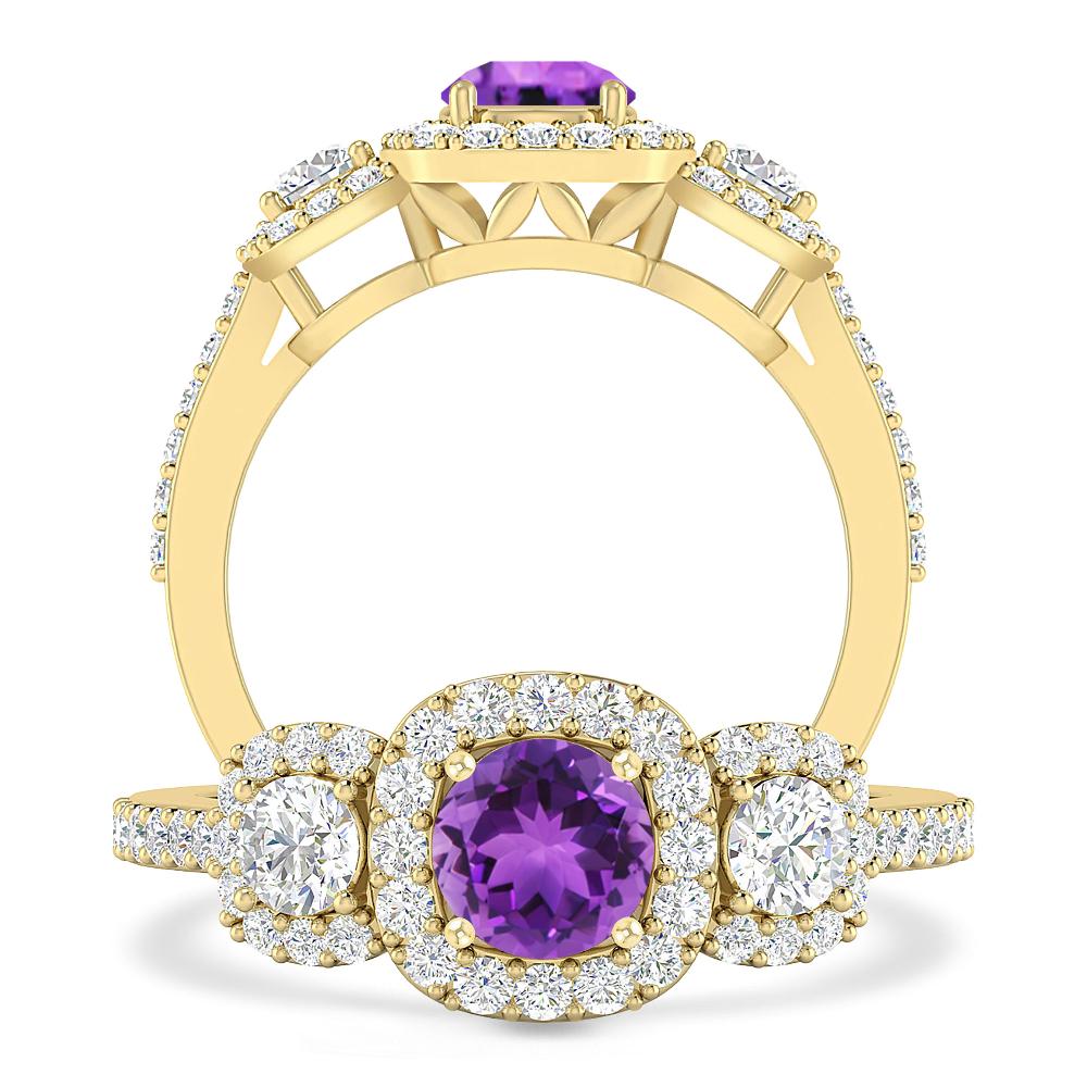 Yellow Gold - Amethyst