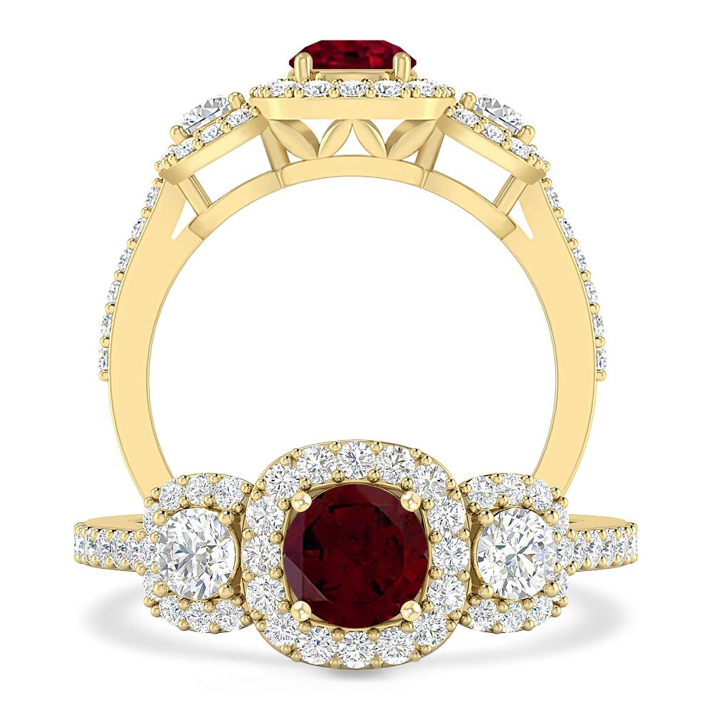 Yellow Gold - Garnet