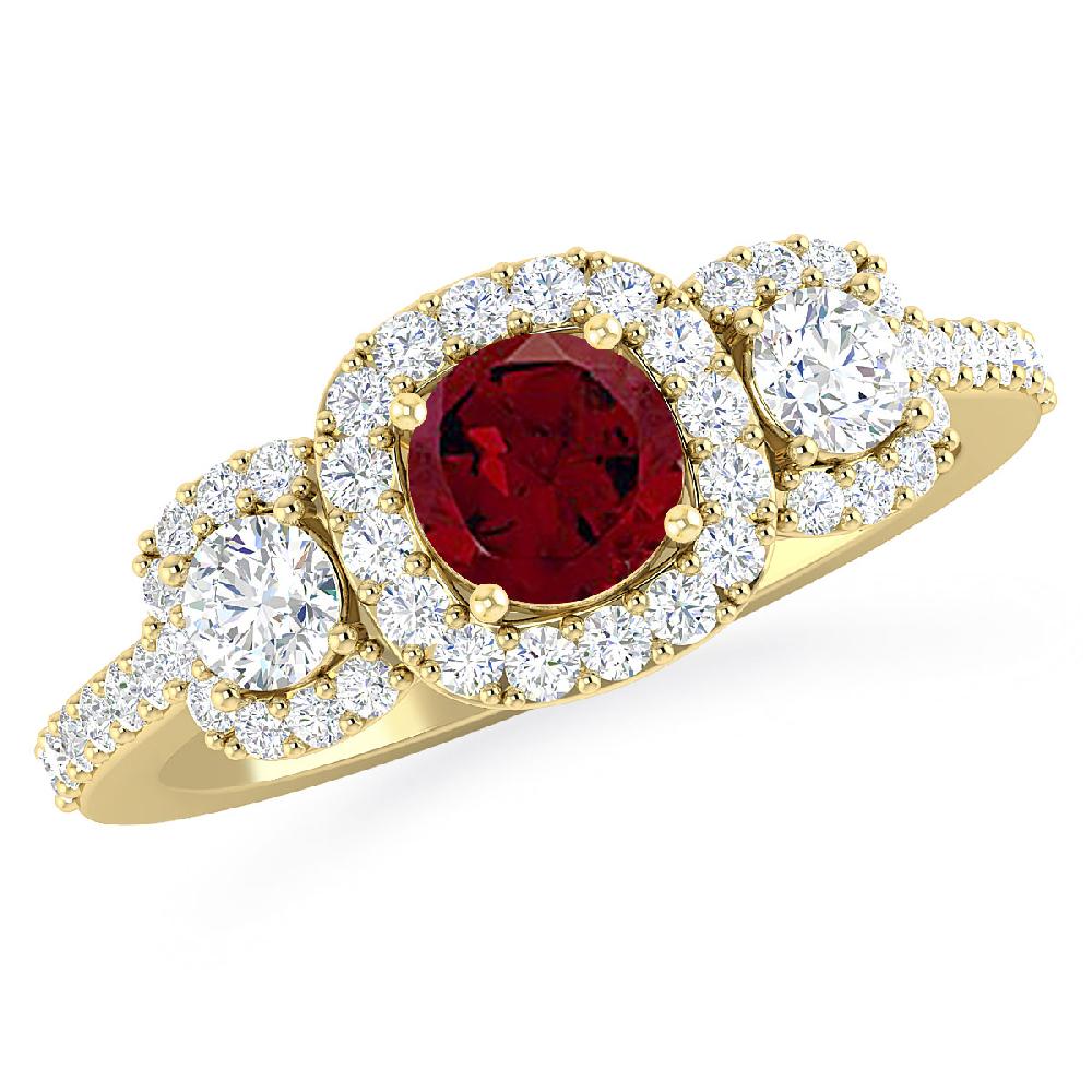 Yellow Gold - Garnet