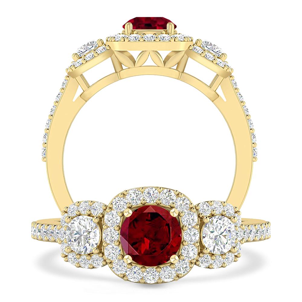 Yellow Gold - Garnet