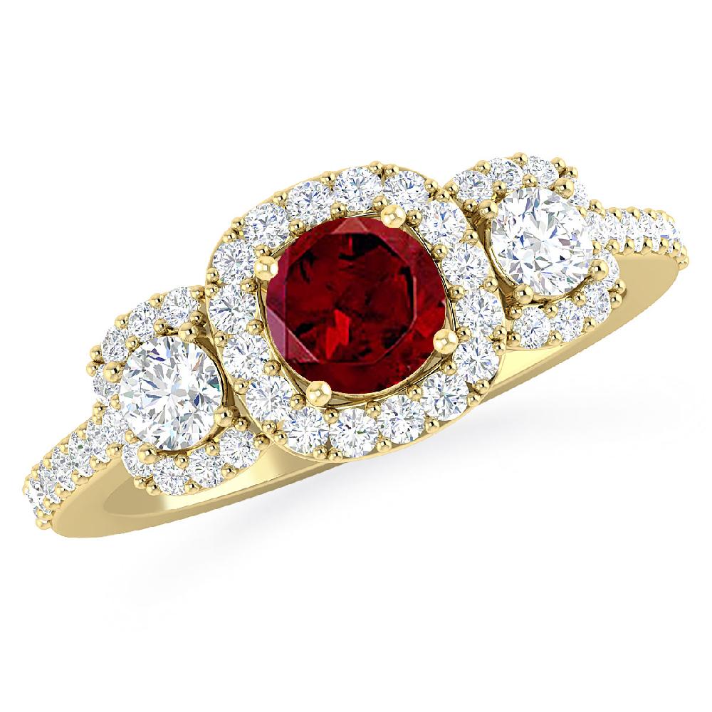 Yellow Gold - Garnet