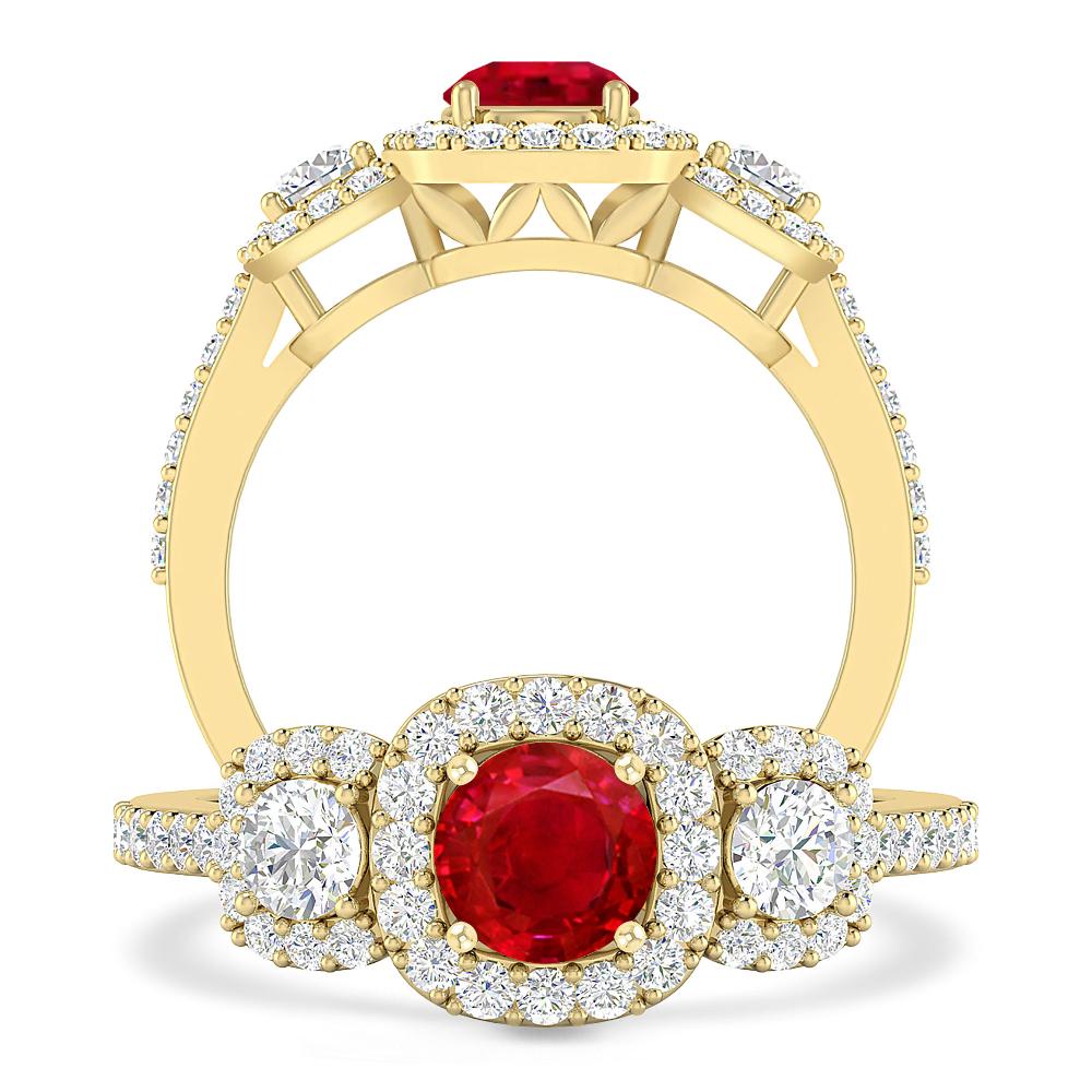 Yellow Gold - Ruby